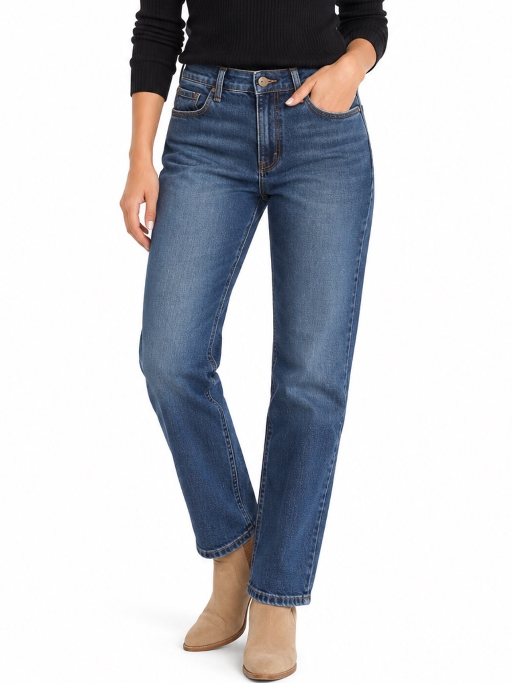 Mott & Bow Boyfriend Jeans Women’s 31x30 Medium Wash Stretch Denim